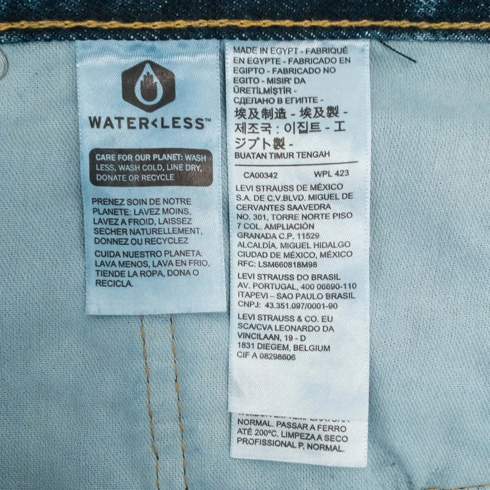 Levi's 505 Regular Fit Jeans Men 52x29 Dark Wash Big & Tall Straight Leg Cotton